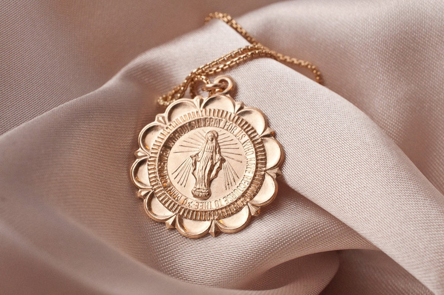 Gold Mary Necklace